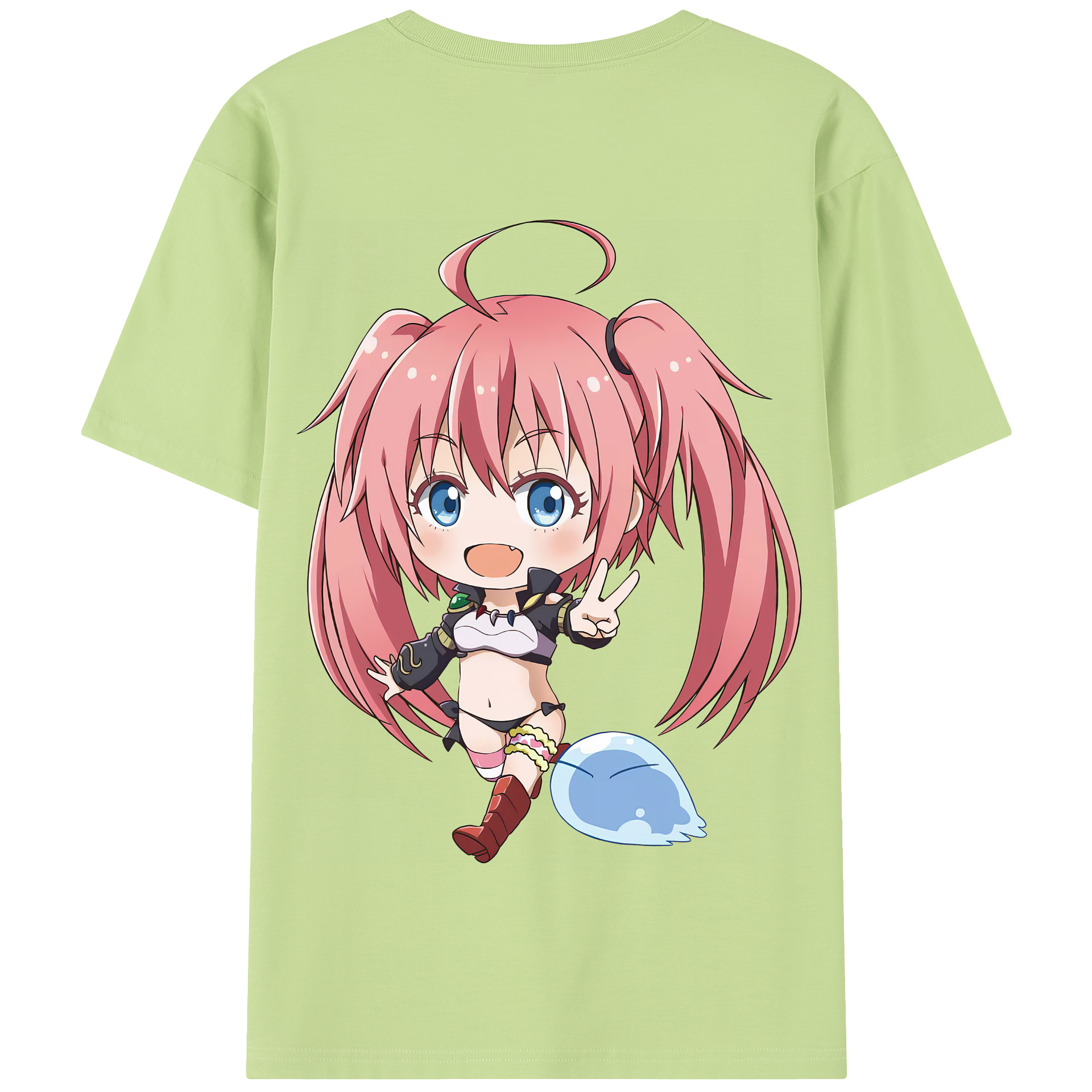 （画像用） 転スラ Regarding Reincarnated to Slime 綿100％半袖Tシャツ（背面プリント）